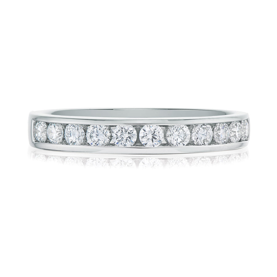 18ct White Gold Round Brilliant Cut with 1/2 CARAT tw of Diamonds Ring