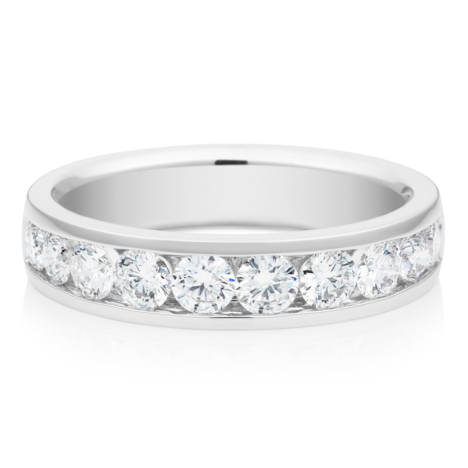 18ct White Gold Round Brilliant Cut with 1 CARAT tw of Diamonds Ring