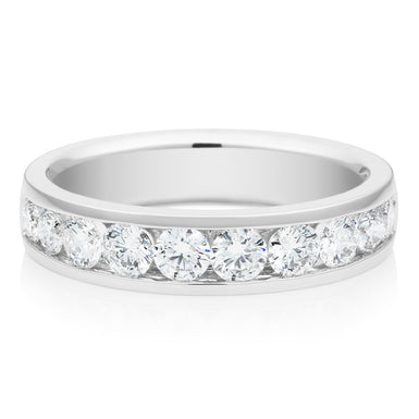 18ct White Gold Round Brilliant Cut with 1 CARAT tw of Diamonds Ring