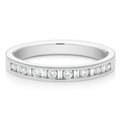 18ct White Gold Round Brillant & Baguette Cut with 1/4 CARAT tw of Diamonds Ring