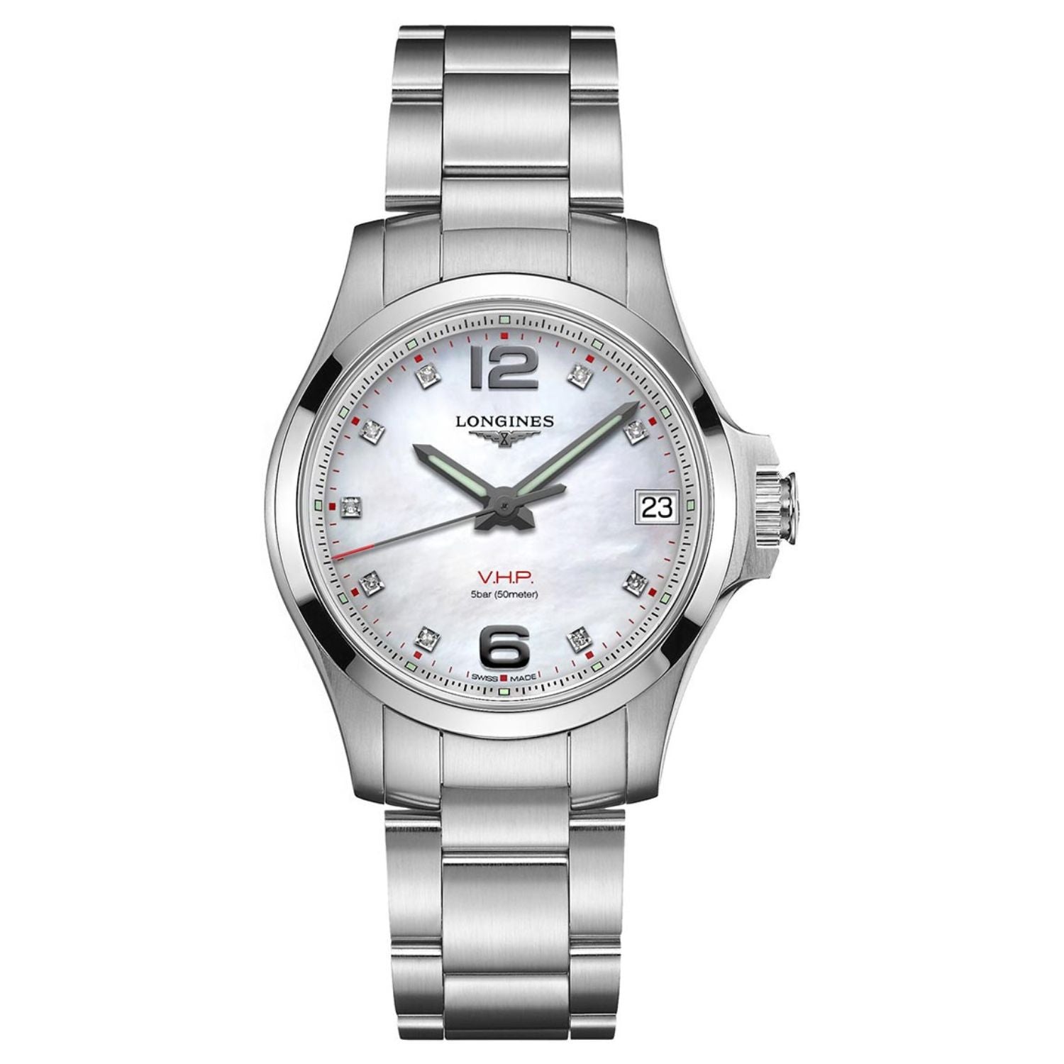 Longines ConquestV.H.P. Quartz White Dial Ladies Watch L33164876