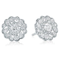 9ct White Gold Round Brilliant Cut with 1/2 Carat tw of Diamonds Earrings