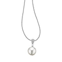 Perla By Autore 18ct White Gold 10mm South Sea Pearl & Diamond Pendant