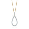 9ct Yellow Gold Round Brilliant Cut with 1/2 Carat tw of Diamonds Pendant