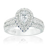 Vera Wang Love 18ct White Gold Pear & Round Cut with 1 Carat tw of Diamonds Ring