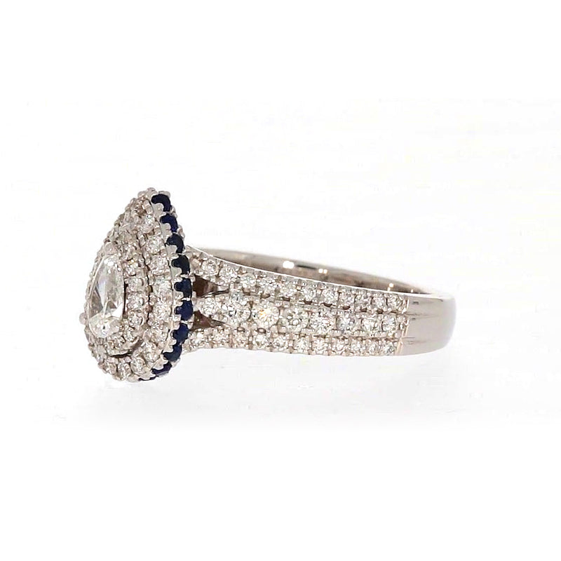 Vera Wang Love 18ct White Gold Pear Round Cut with Carat tw of