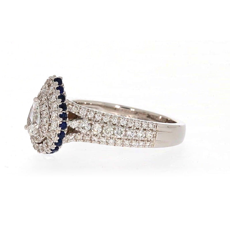 Vera Wang Love 18ct White Gold Pear Round Cut with Carat tw of