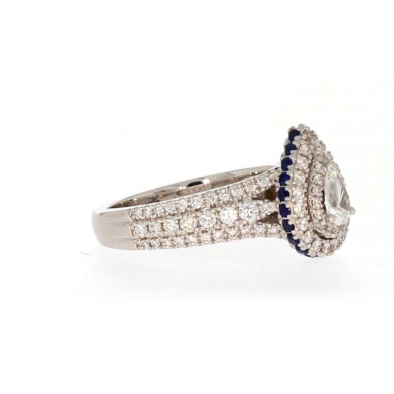 Vera Wang Love 18ct White Gold Pear Round Cut with Carat tw of