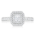 Vera Wang Love 18ct White Gold Princess Cut with 0.95 Carat tw of Diamonds Ring