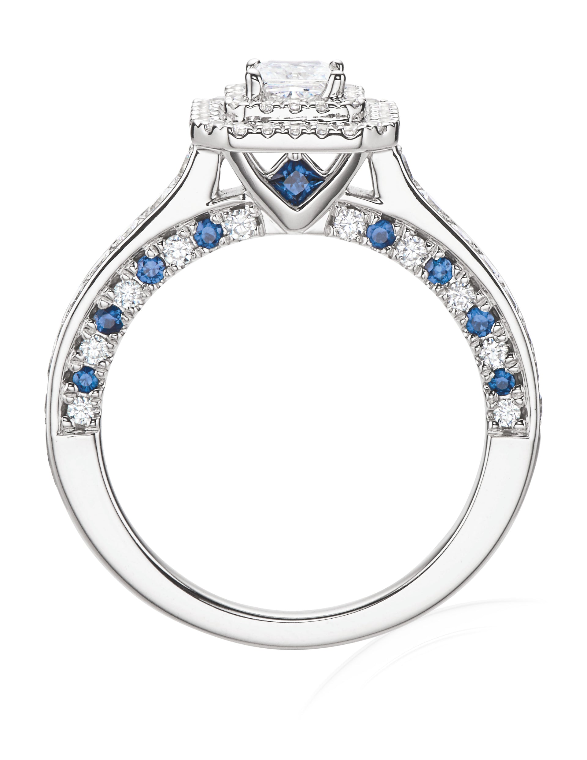 Vera Wang Love 18ct White Gold Princess Cut with 0.95 Carat tw of Diamonds Ring