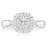 Vera Wang Love 18ct White Gold Princess Cut with 0.80 Carat tw of Diamonds Ring