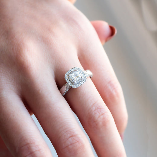 Vera Wang Love 18ct White Gold Princess Cut with 0.80 Carat tw of Diamonds Ring