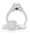 Vera Wang Love 18ct White Gold Princess Cut with 0.80 Carat tw of Diamonds Ring