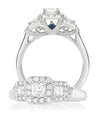 Vera Wang Love 18ct White Gold Princess & Round Cut with 3/4 Carat tw of Diamonds Ring