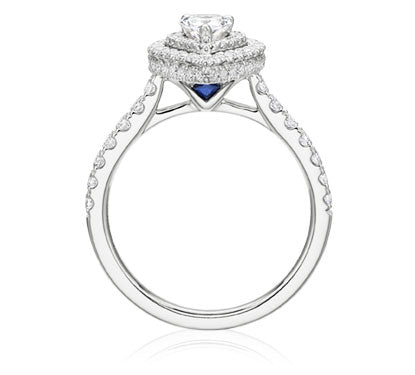 Vera wang engagement ring hot sale with sapphire under diamond