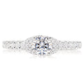Vera Wang Love 18ct White Gold Round Brilliant Cut with 1 Carat tw of Diamonds Ring