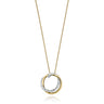 9ct Two Tone Gold with Diamond Necklace