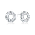 9ct White Gold Round Brilliant Cut with 1/2 CARAT tw of Diamonds Earrings