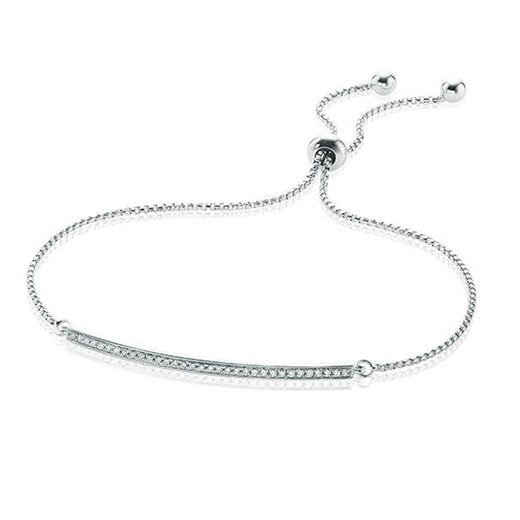 Sterling Silver Round Brilliant Cut with 0.20 CARAT tw of Diamonds Bracelet