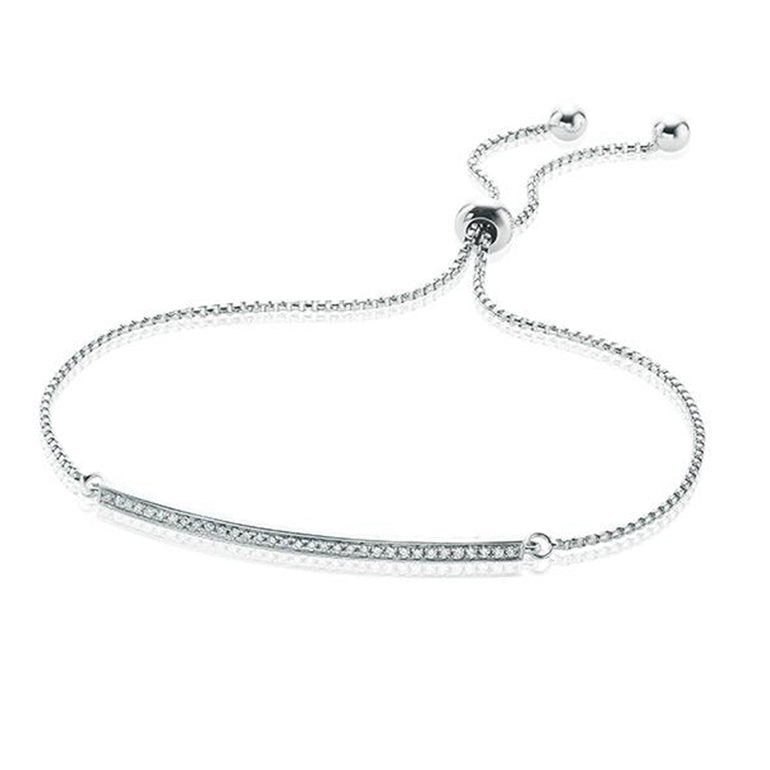 Sterling Silver Round Brilliant Cut with 0.20 CARAT tw of Diamonds Bracelet