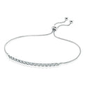 Sterling Silver Round Brilliant Cut with 0.15 CARAT tw of Diamonds Bracelet