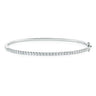 9ct White Gold Round Brilliant Cut with 1 CARAT tw of Diamonds Bangle
