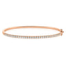 9ct Rose Gold Round Brilliant Cut with 1 CARAT tw of Diamonds Bangle