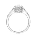 Halo 18ct White Gold Pear & Round Brilliant Cut with 1 CARAT tw of Diamonds Ring