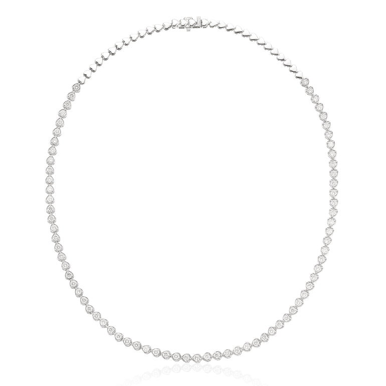 Heirloom 18ct White Gold Round Brilliant Cut 6 3/4 CARAT tw of Diamonds Necklace