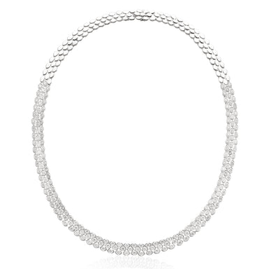 Heirloom 18ct White Gold Round Brilliant Cut 16.9 CARAT tw of Diamonds Necklace