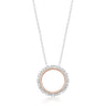 9ct White & Rose Gold Round Brilliant & Baguette Cut 3/4 Carat tw of Diamonds Pendant