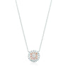 9ct Rose & White Gold Round Brilliant Cut 0.15 carat tw of Diamond Pendant