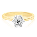 Promise 18ct Two Tone Gold Round Brilliant Cut 1 CARAT of Diamonds Ring