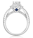 Vera Wang Love 18ct White Gold Pear & Round Brilliant cut 1.60 Carat tw of Diamonds Ring