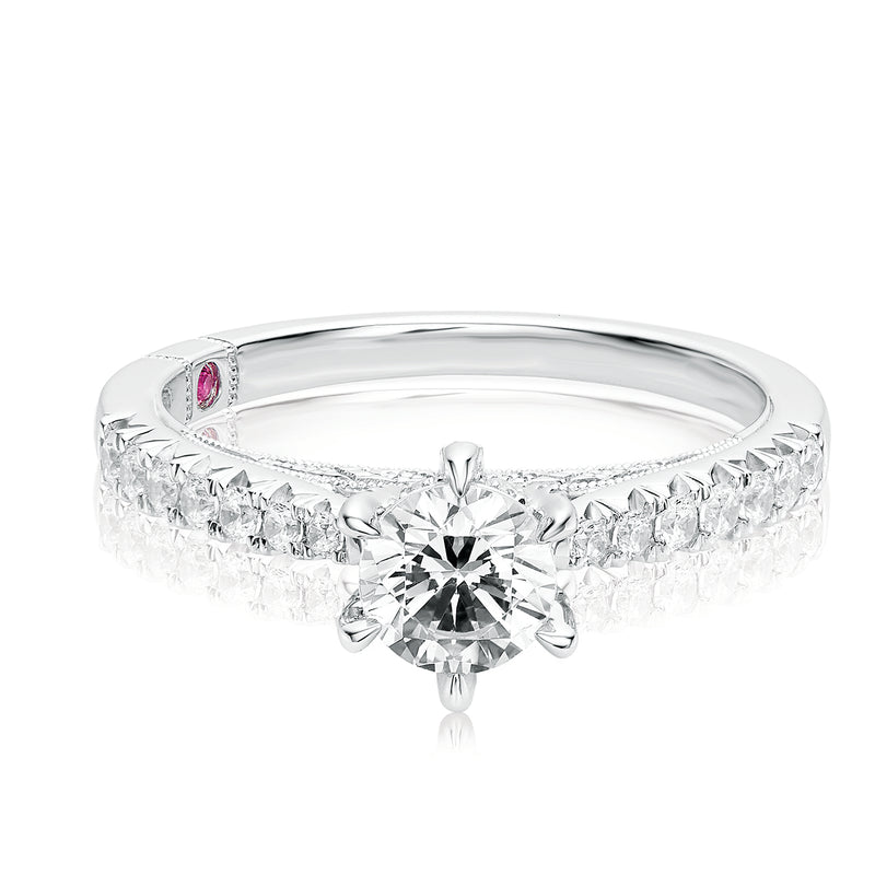 Royale Platinum Round Brilliant Cut 1 CARAT tw of Diamonds Ring