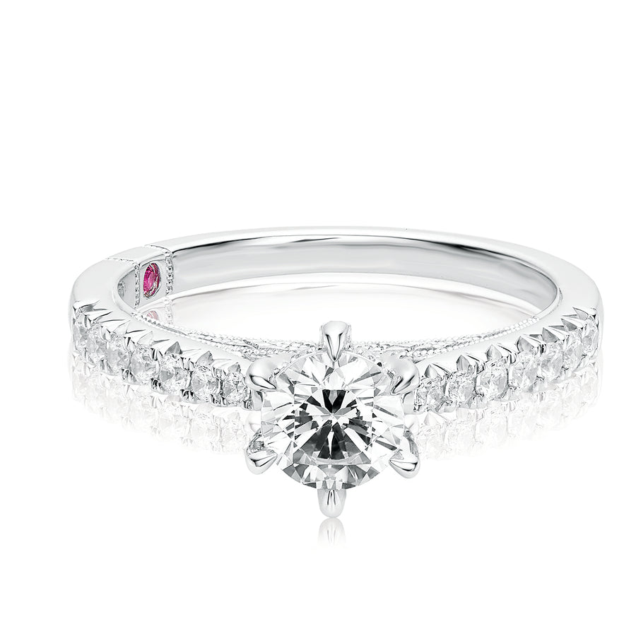 Royale Platinum Round Brilliant Cut 1 CARAT tw of Diamonds Ring