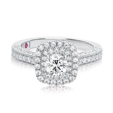 Royale Platinum Round Brilliant Cut 1 CARAT tw of Diamonds Ring