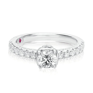 Royale Platinum Round Brilliant Cut 1 Carat tw of Diamonds Ring