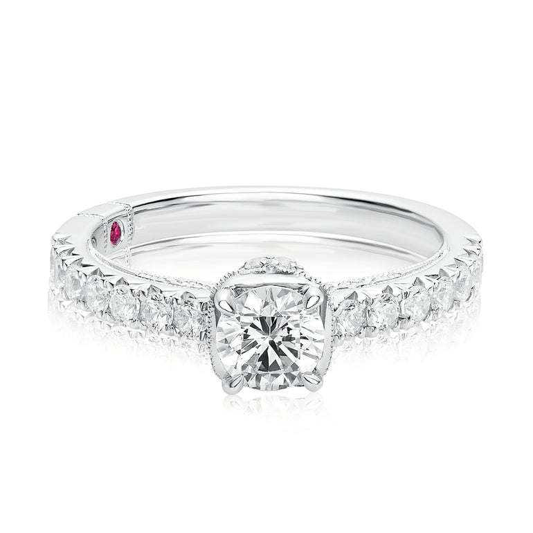 Royale Platinum Round Brilliant Cut 1 Carat tw of Diamonds Ring