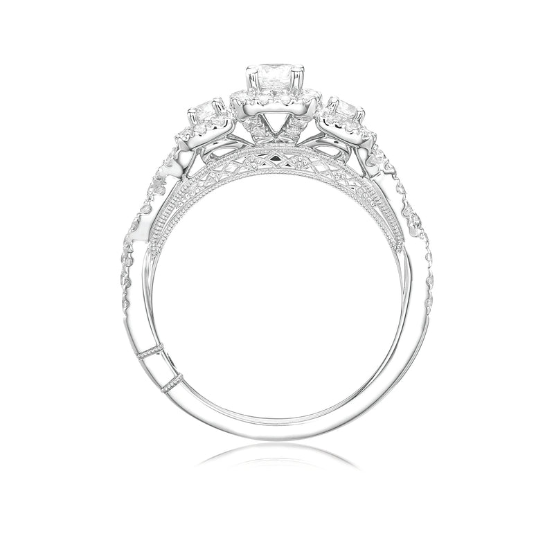 Royale Platinum Round Brilliant Cut 3/4 CARAT tw of Diamonds Ring