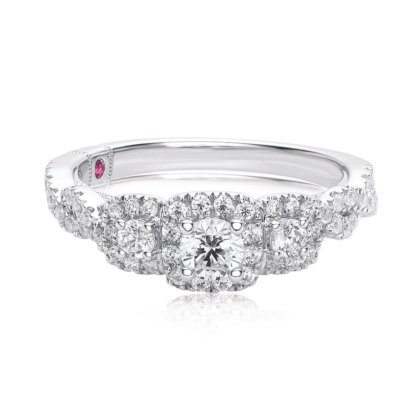 Royale Platinum Round Brilliant Cut 3/4 CARAT tw of Diamonds Ring