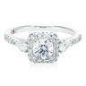 Royale Platinum Round Brilliant, Baguette, & Pear Cut 1 1/2 CARAT tw of Diamonds Ring