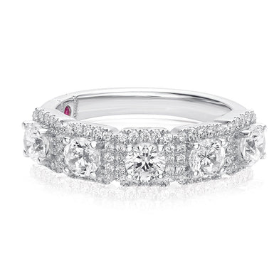 Royale Platinum Round Brilliant Cut 1.25 CARAT tw of Diamonds Ring