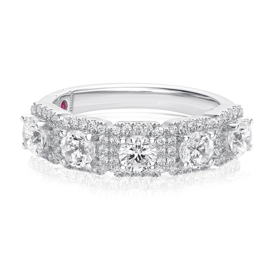 Royale Platinum Round Brilliant Cut 1.25 CARAT tw of Diamonds Ring