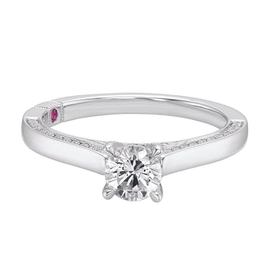 Royale Platinum Round Brilliant Cut 3/4 CARAT tw of Diamonds Ring