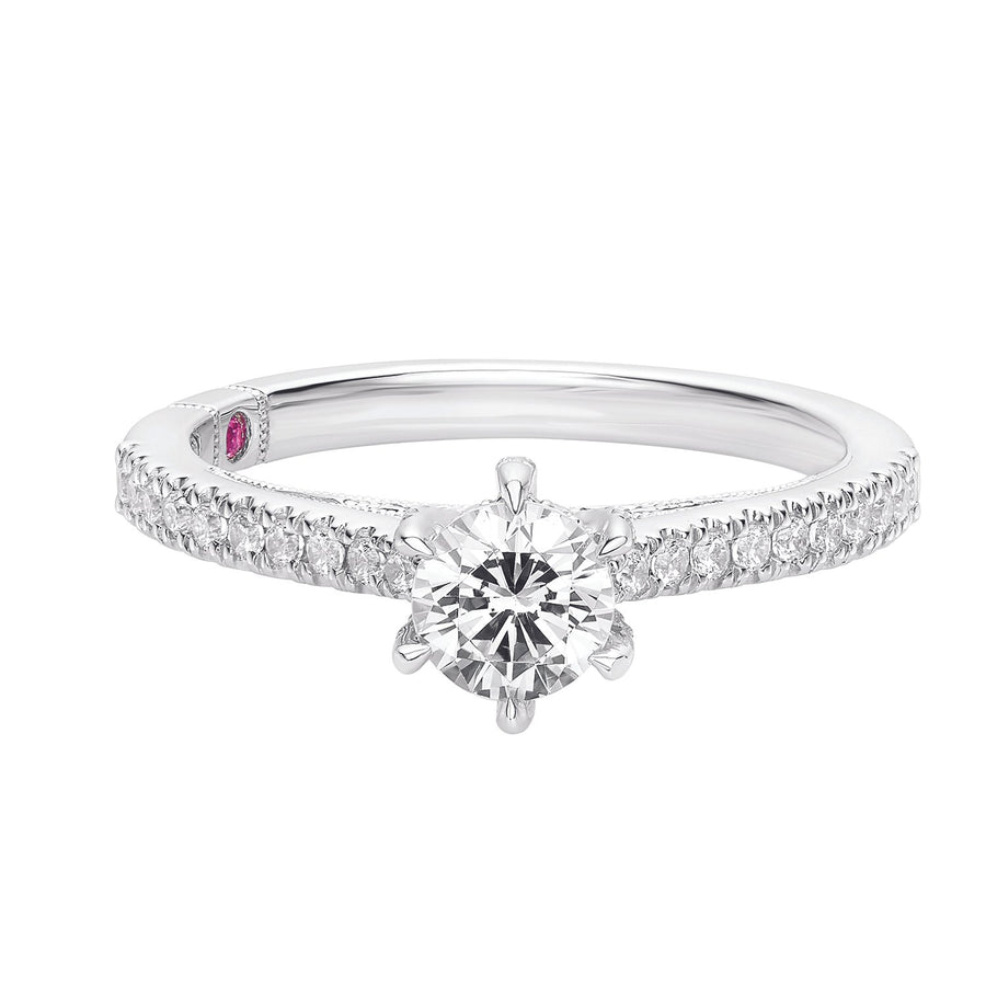 Royale Platinum Round Brilliant Cut 3/4 CARAT tw of Diamonds Ring