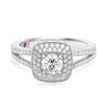 Royale Platinum Round Brilliant Cut 1 CARAT tw of Diamonds Ring