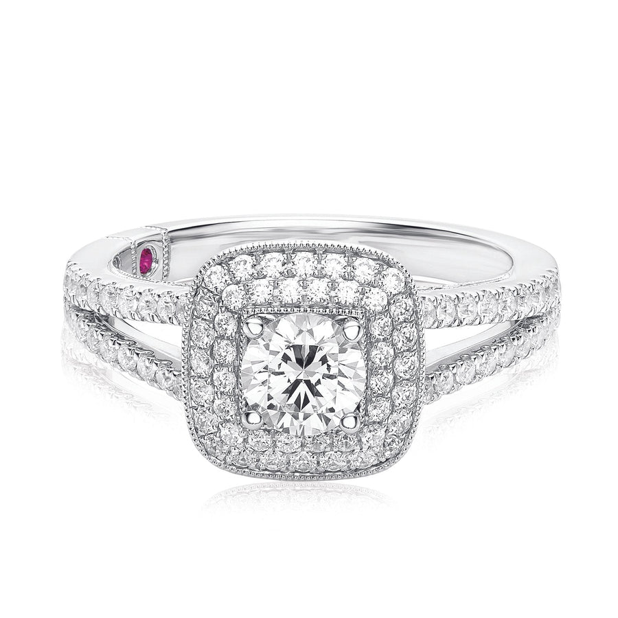 Royale Platinum Round Brilliant Cut 1 CARAT tw of Diamonds Ring