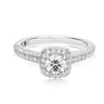Royale Platinum Round Brilliant Cut 1 CARAT tw of Diamonds Ring