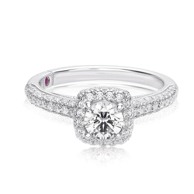Royale Platinum Round Brilliant Cut 1 CARAT tw of Diamonds Ring